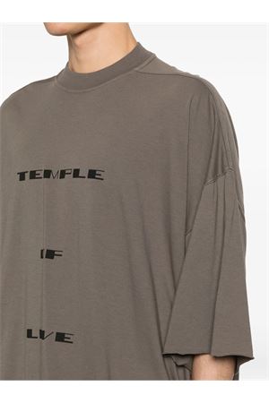 T-shirt in cotone color fango RICK OWENS DRKSHDW | DU01F4259RNEP73409